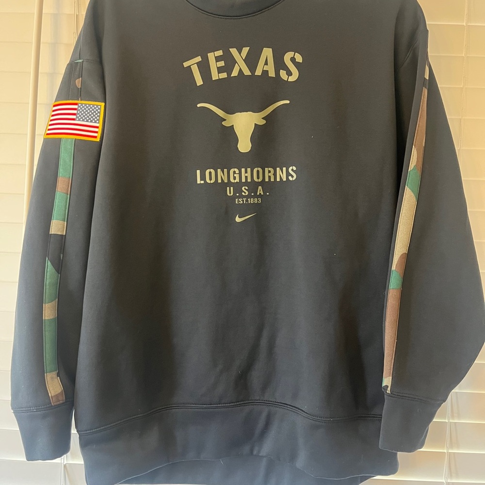 Nike Black Texas Longhorns Crewneck Sweater